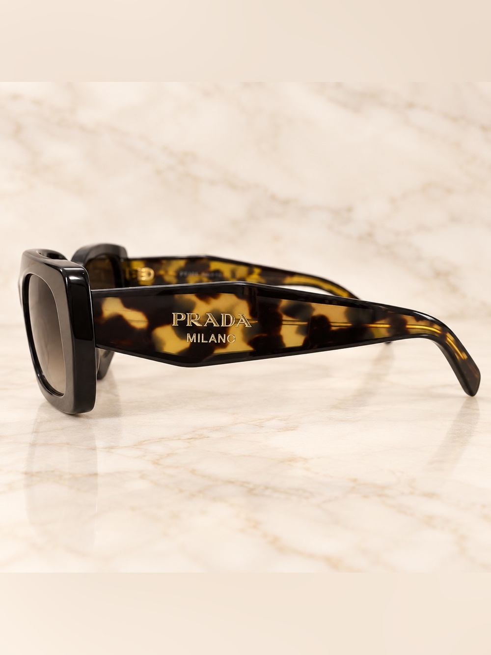 Prada PR B05S Black Grey Gradient Sunglasses 53-19-140 SPR B05 Designer